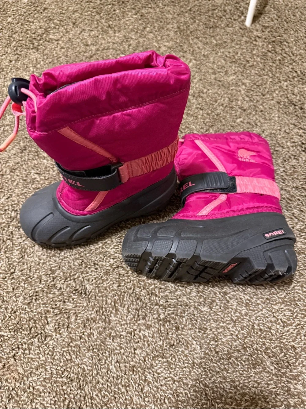 Sorel Kids Hot Pink and Light Pink Snow Boots